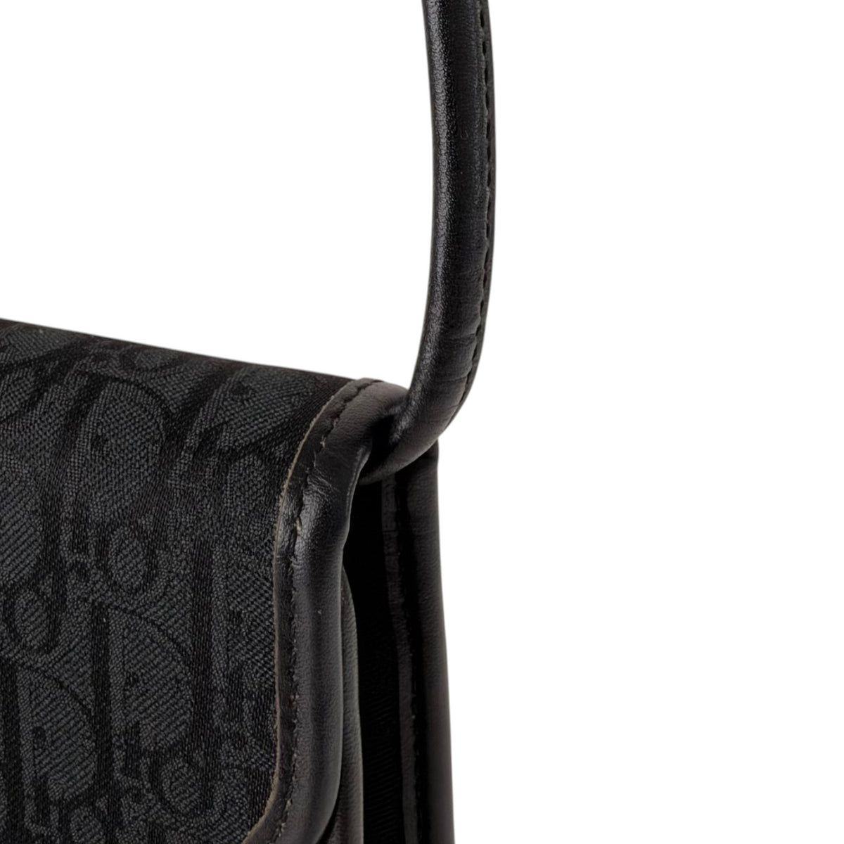 Christian Dior Trotter Logo Shoulder bag Black Vintage k5b8r3