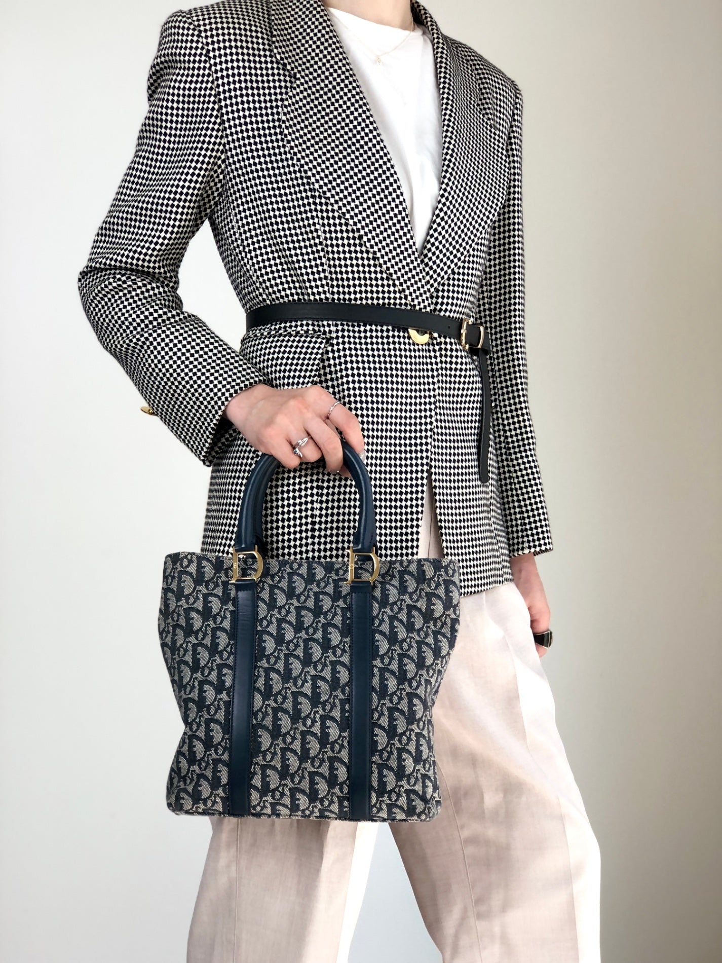 Christian Dior Trotter Totebag Navy Vintage ysuxts – VintageShop solo