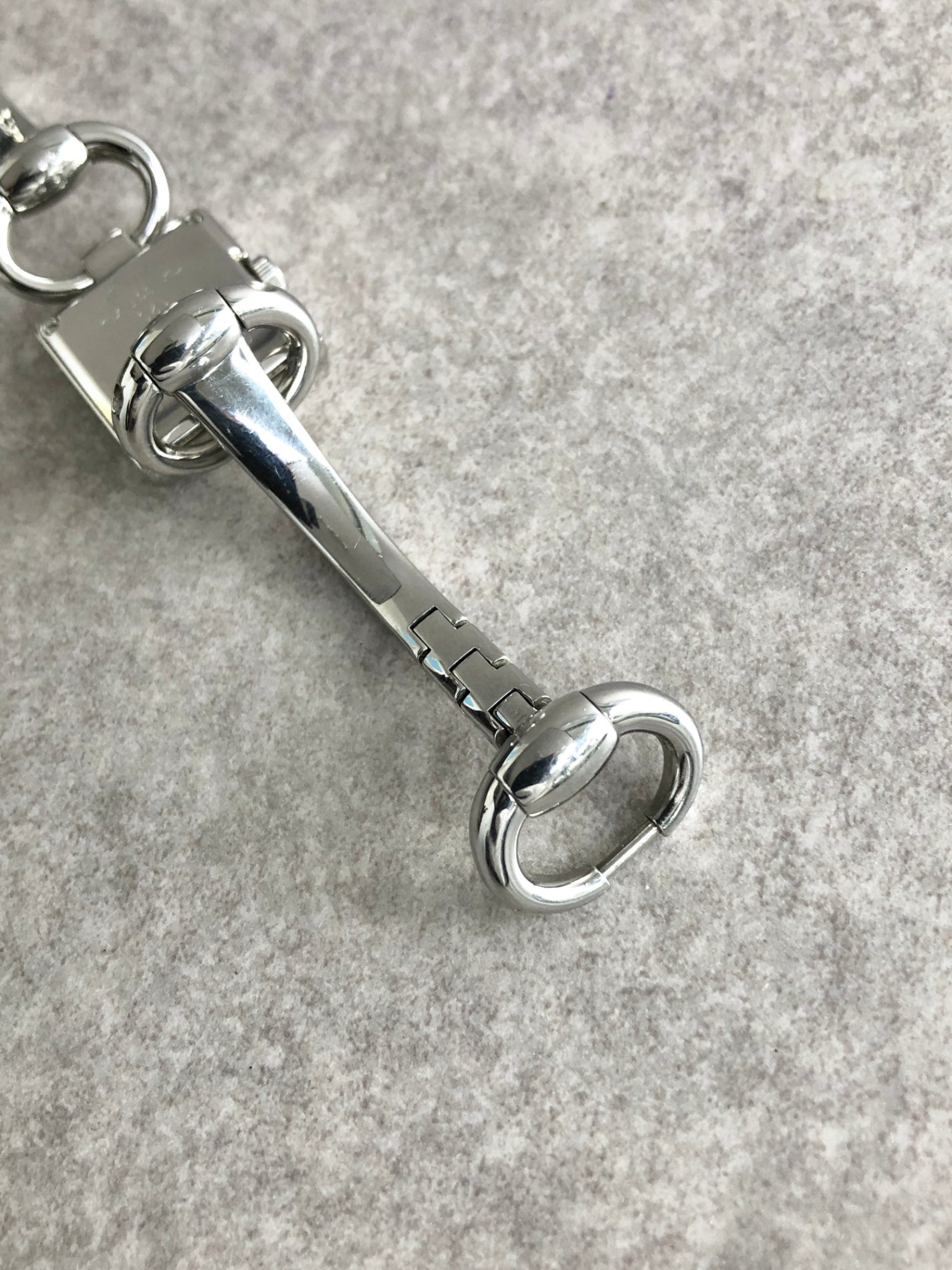 GUCCI Logo Watch Silver 120 Vintage j3uxrw