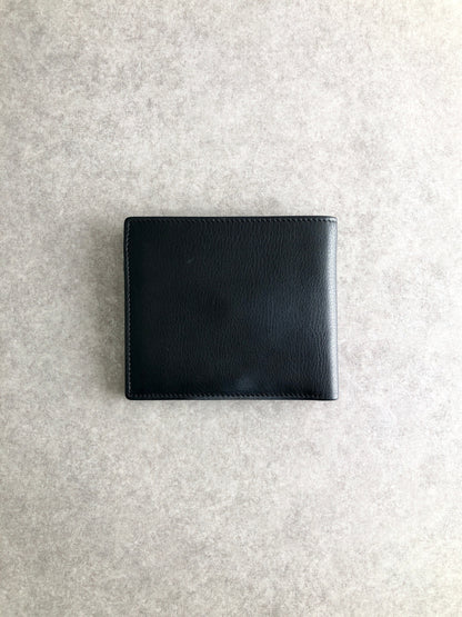 Christian Dior CD Logo Embossed Folded Wallet Black Vintage 7ctetb