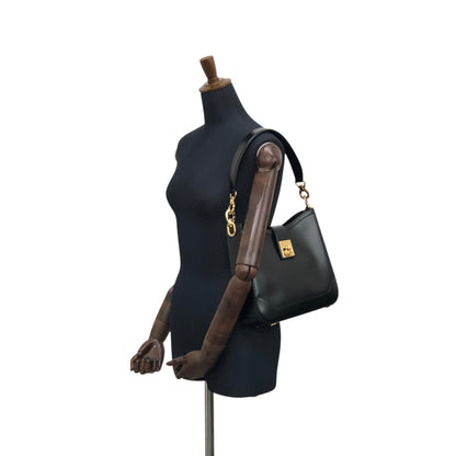 CELINE Gancini Shoulder bag Black Vintage ucswkg