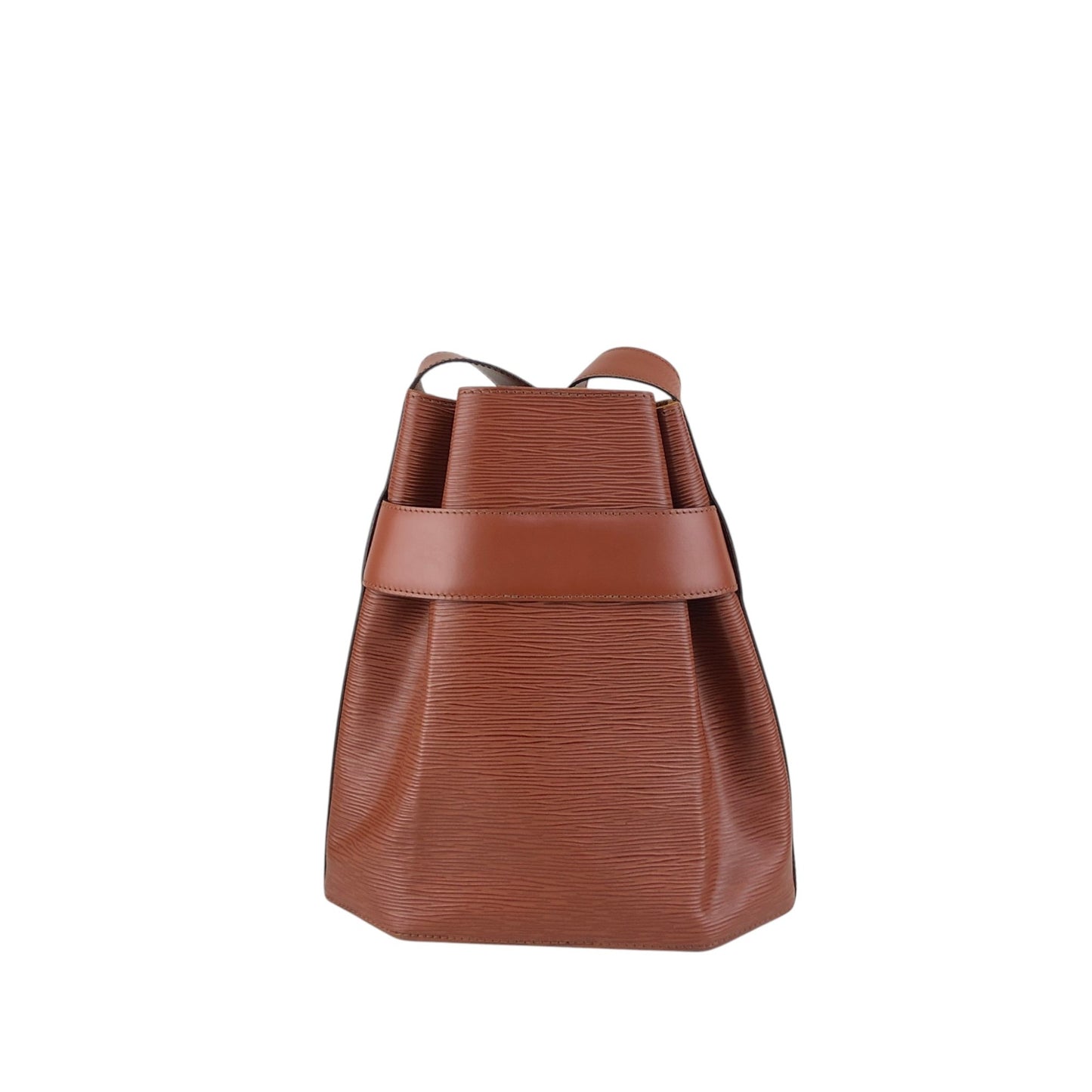 LOUIS VUITTON Epi Drawstring Shoulder bag Brown Vintage t3tdjx