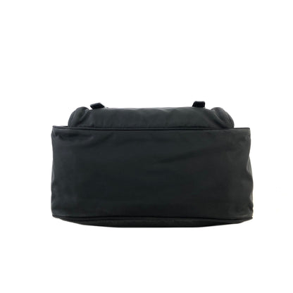 PRADA Triangle Logo Logo Motif Nylon Shoulder bag Black Vintage drwpjp