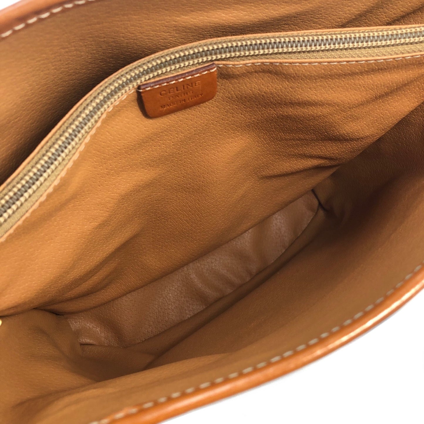 CELINE Macadam Blason Handbag Shoulder bag Brown Vintage uwfpsv