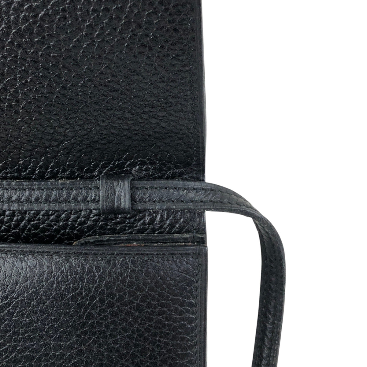 CELINE Gancini Shoulder bag Black Vintage 5hj33y