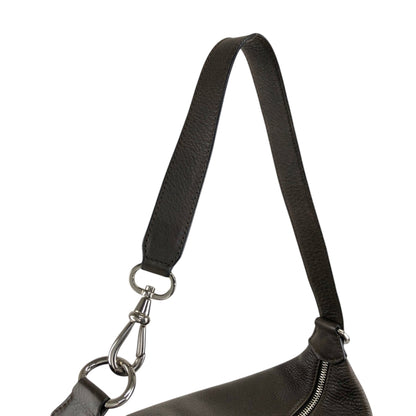 CELINE Blason Logo Embossed Shoulder bag Brown Vintage n78r2a