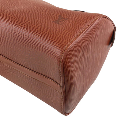 LOUIS VUITTON Epi Small Boston bag Handbag Brown Vintage 4i3rer