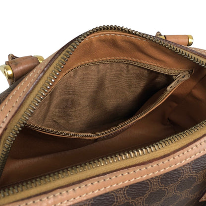 CELINE Macadam Two-way Small Boston bag Shoulder bag Brown Vintage asbejd