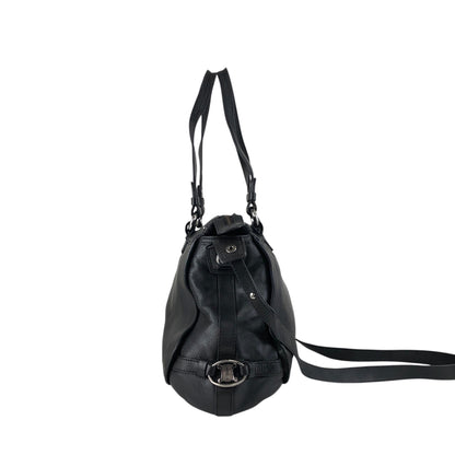 CELINE Triomphe Two-way Handbag  Shoulder bag Black Vintage 4xt5x6