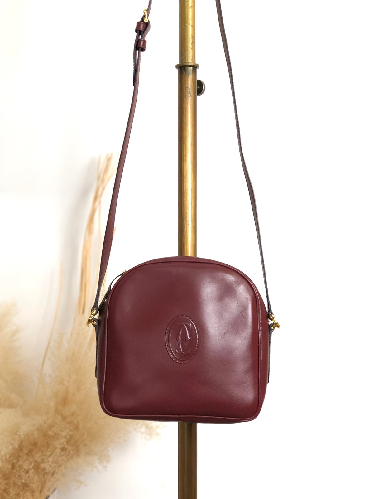 Cartier Logo Shoulder bag Bordeaux Vintage tubex6