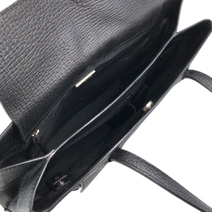 LOEWE Logo Embossed Front Pocket Handbag Black Vintage kmkg4n