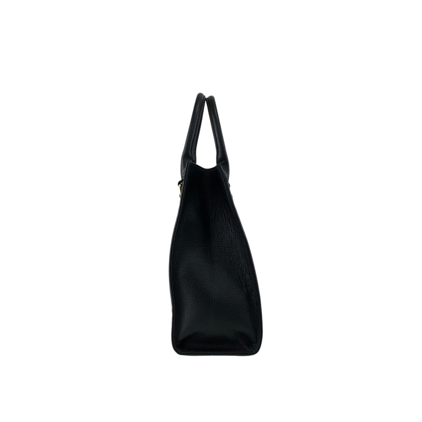 Yves Saint Laurent YSL Logo Top Handle Handbag Black Vintage heismg