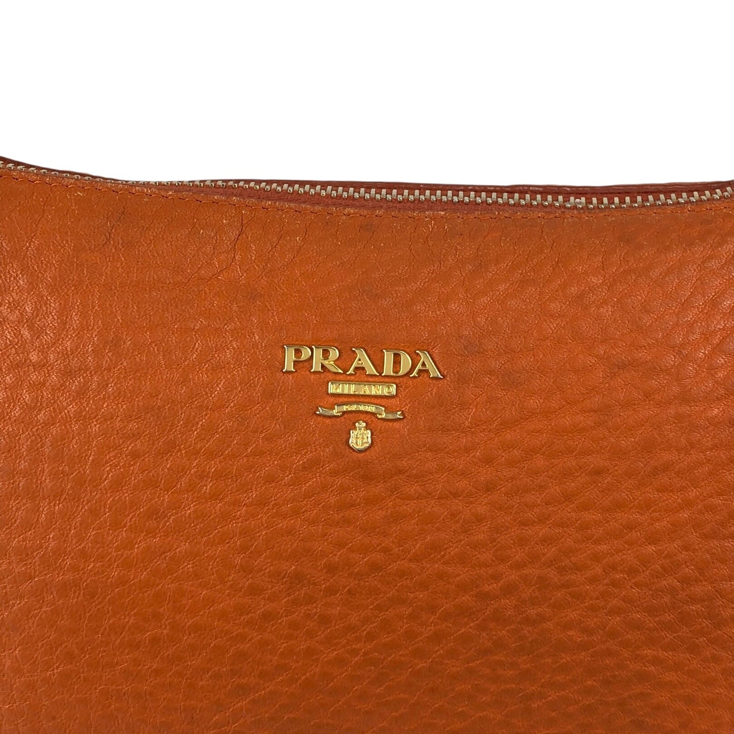 PRADA Logo Small Shoulder bag Camel Vintage ba47rx
