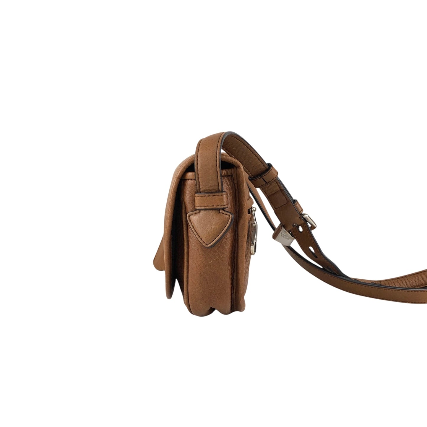 LOEWE Logo Embossed Crossbody Shoulder bag Brown Vintage w2swk6
