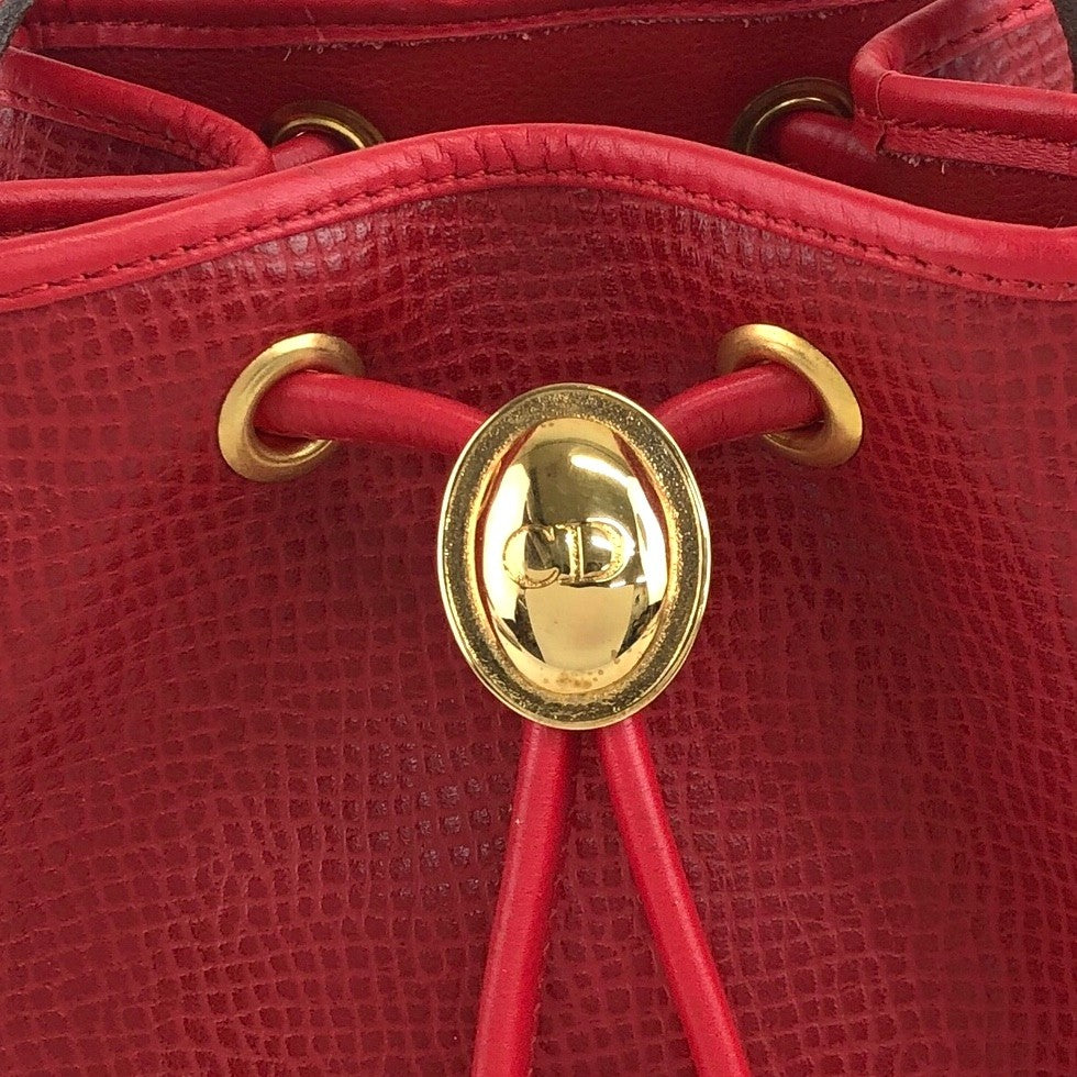 Christian Dior CD Logo Shoulder bag Red Vintage m2r6ju