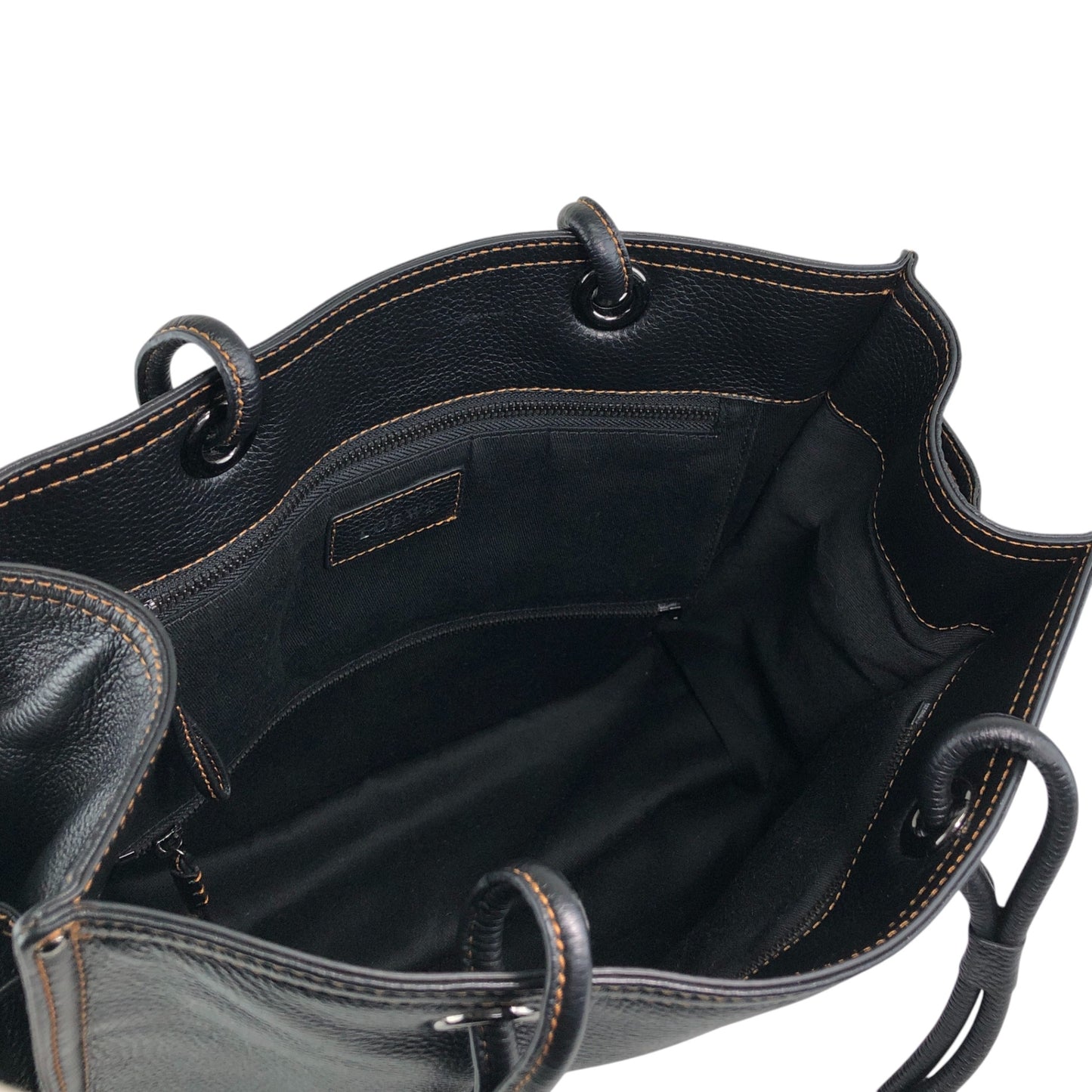 LOEWE Anagram Side Pocket Handbag Black Vintage ivzdgh