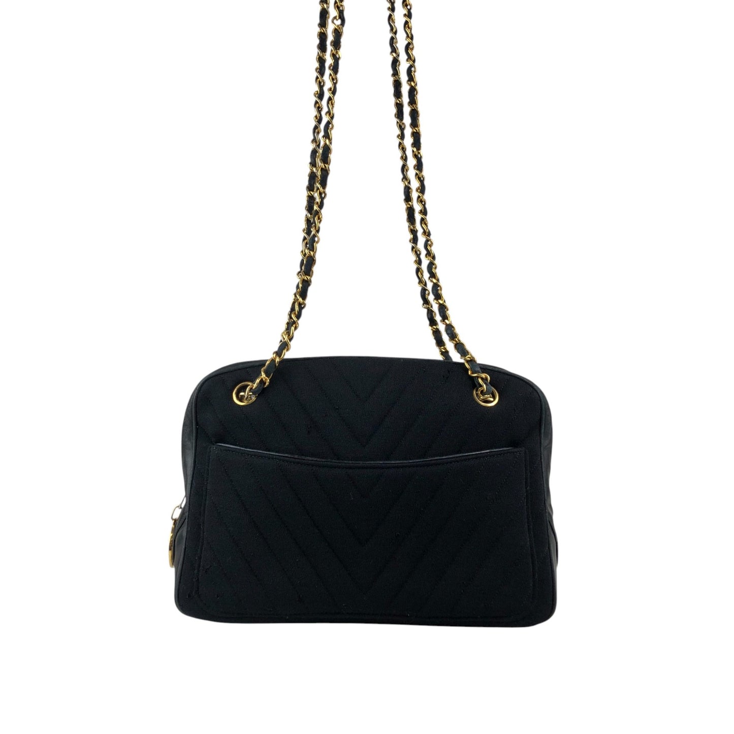 CHANEL Coco Charm Chain Shoulder bag Black Vintage akbfxb
