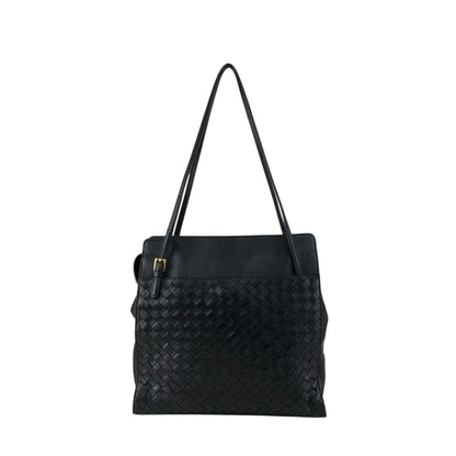 Bottega Veneta Intrecciato Handbag Shoulder bag Black Vintage egp857