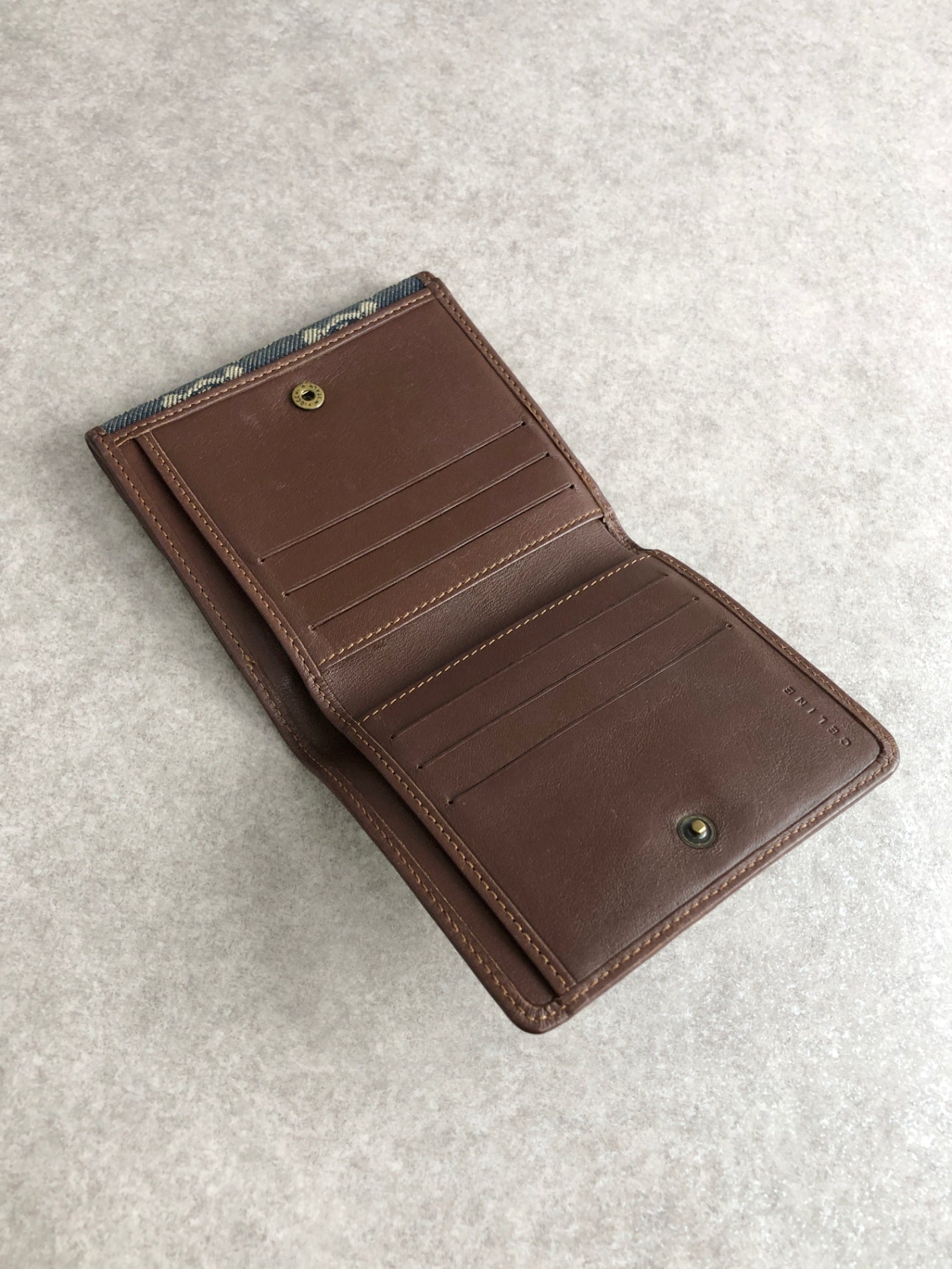 CELINE Paris Macadam Folded Wallet Indigo Vintage zbp5r8