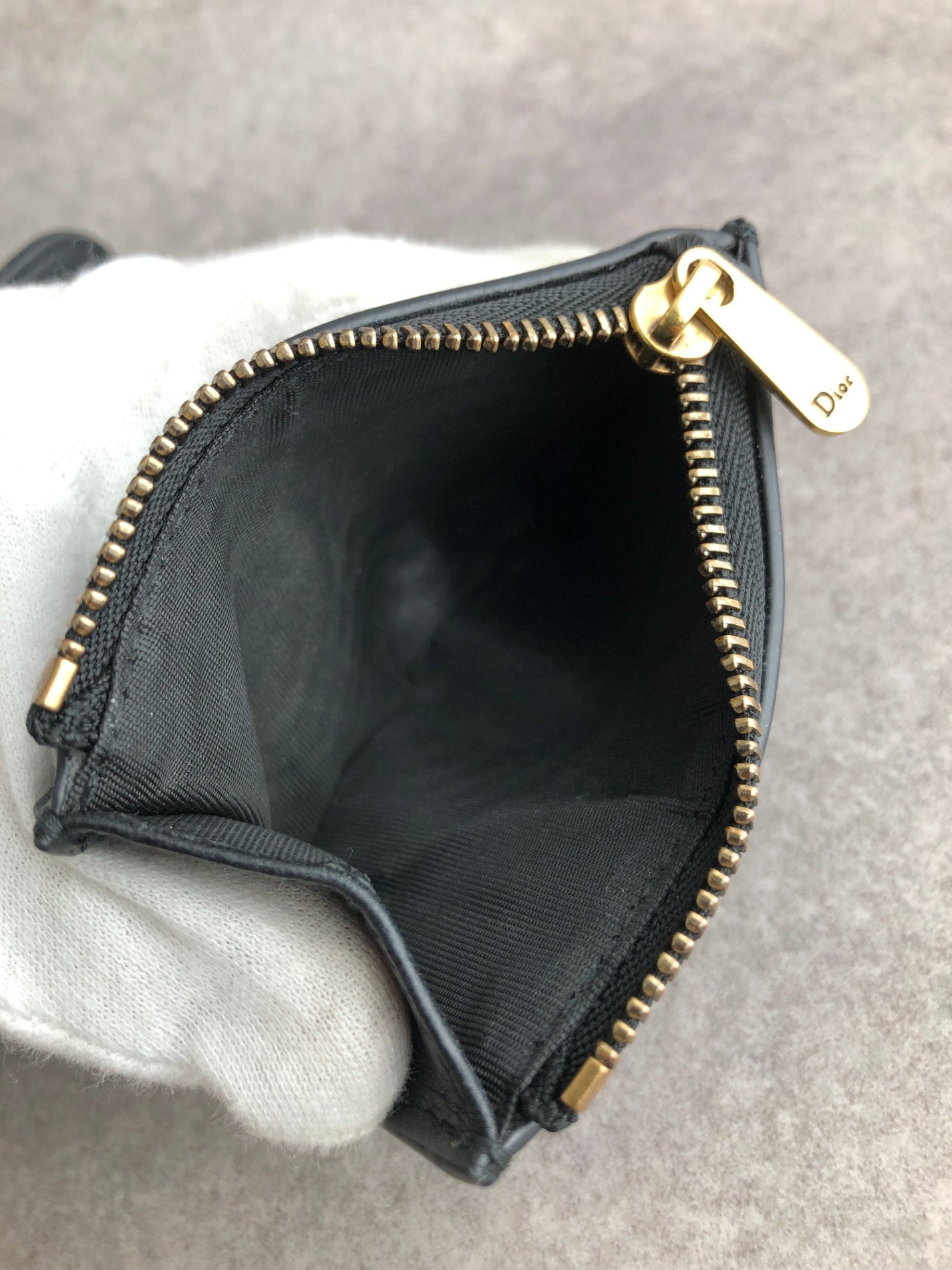 Christian Dior Logo Trifold Wallet Black Vintage 65wdpi