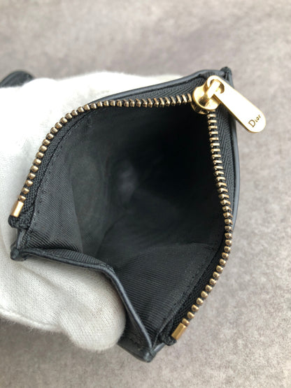 Christian Dior Logo Trifold Wallet Black Vintage 65wdpi