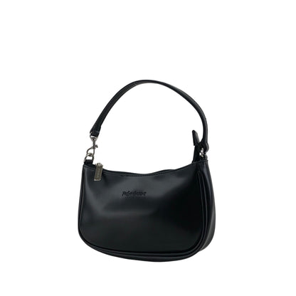 Yves Saint Laurent Logo Embossed Small Handbag Shoulder bag Black Vintage ztncyu
