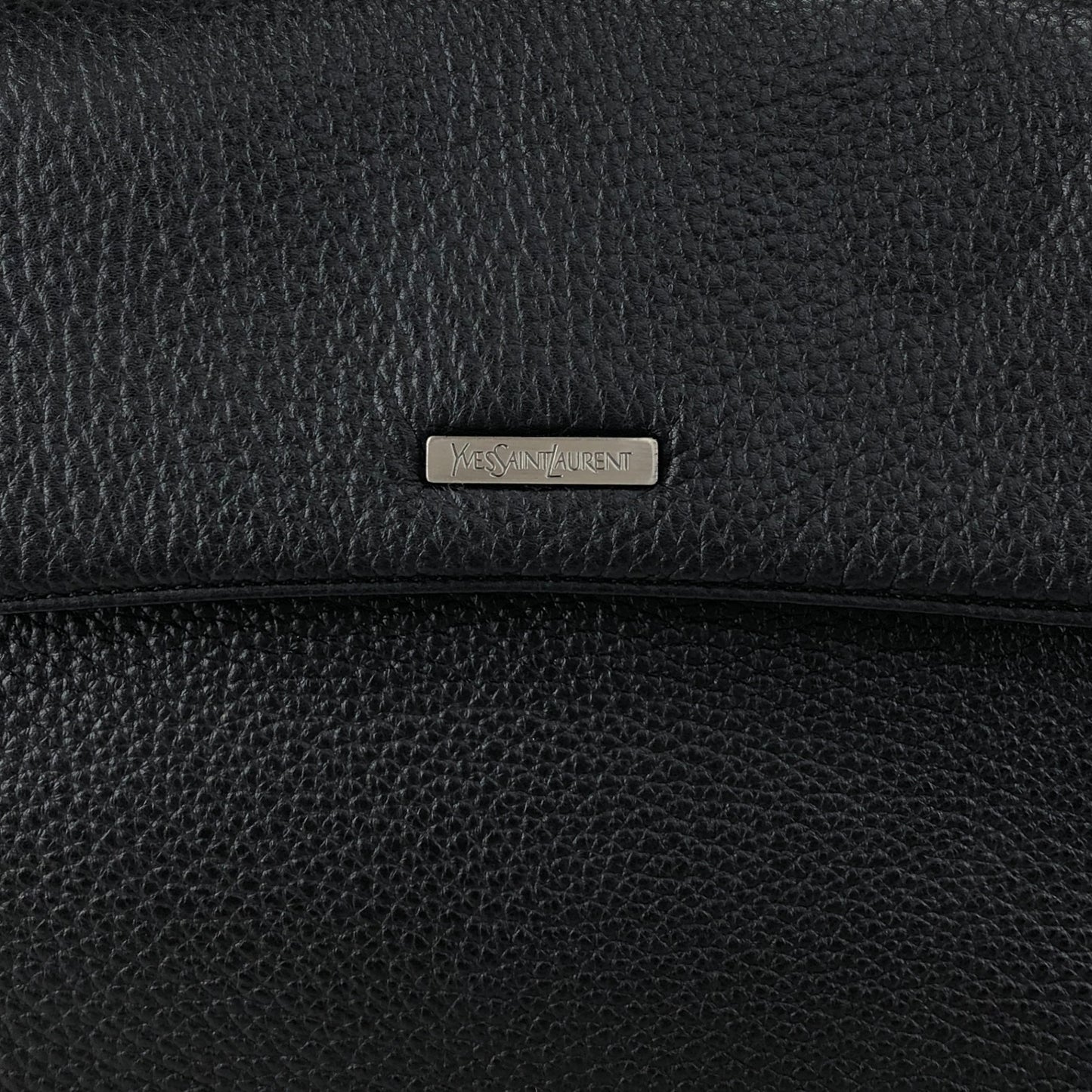 Yves Saint Laurent Logo Shoulder bag Black Vintage sivry5
