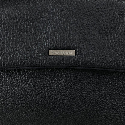 Yves Saint Laurent Logo Shoulder bag Black Vintage sivry5