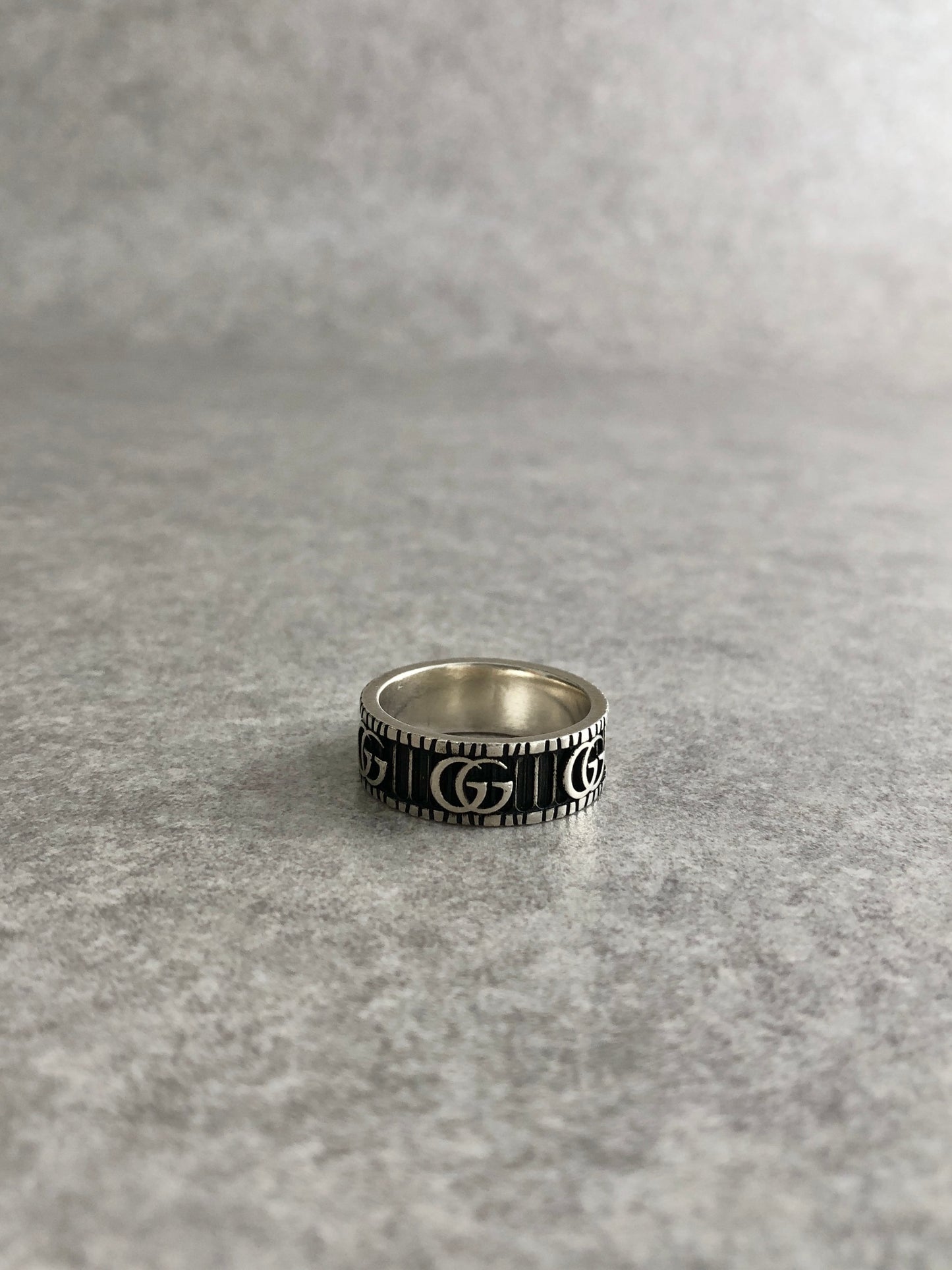 GUCCI GG Ring Silver Vintage gun8zt