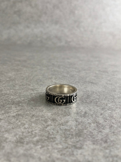 GUCCI GG Ring Silver Vintage gun8zt