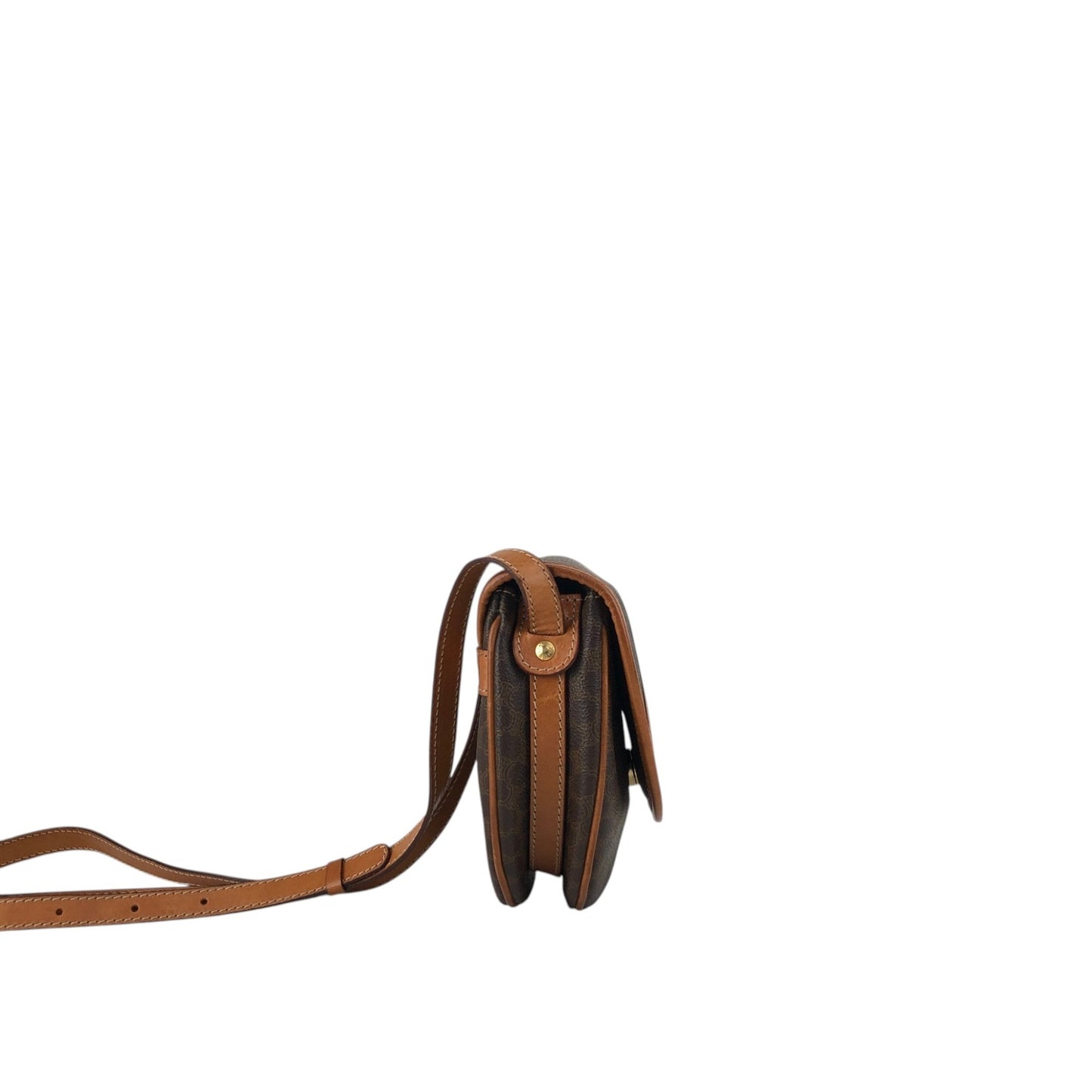 CELINE Macadam Blason Shoulder bag Brown Vintage n6642d