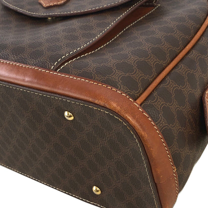 CELINE Macadam Blason Leather Handbag Brown Vintage b87m64