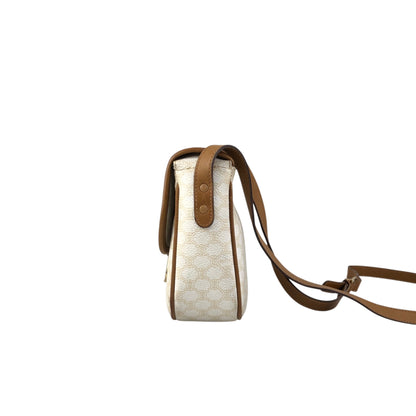 CELINE Macadam Horse Bit Shoulder bag White Vintage ctjind