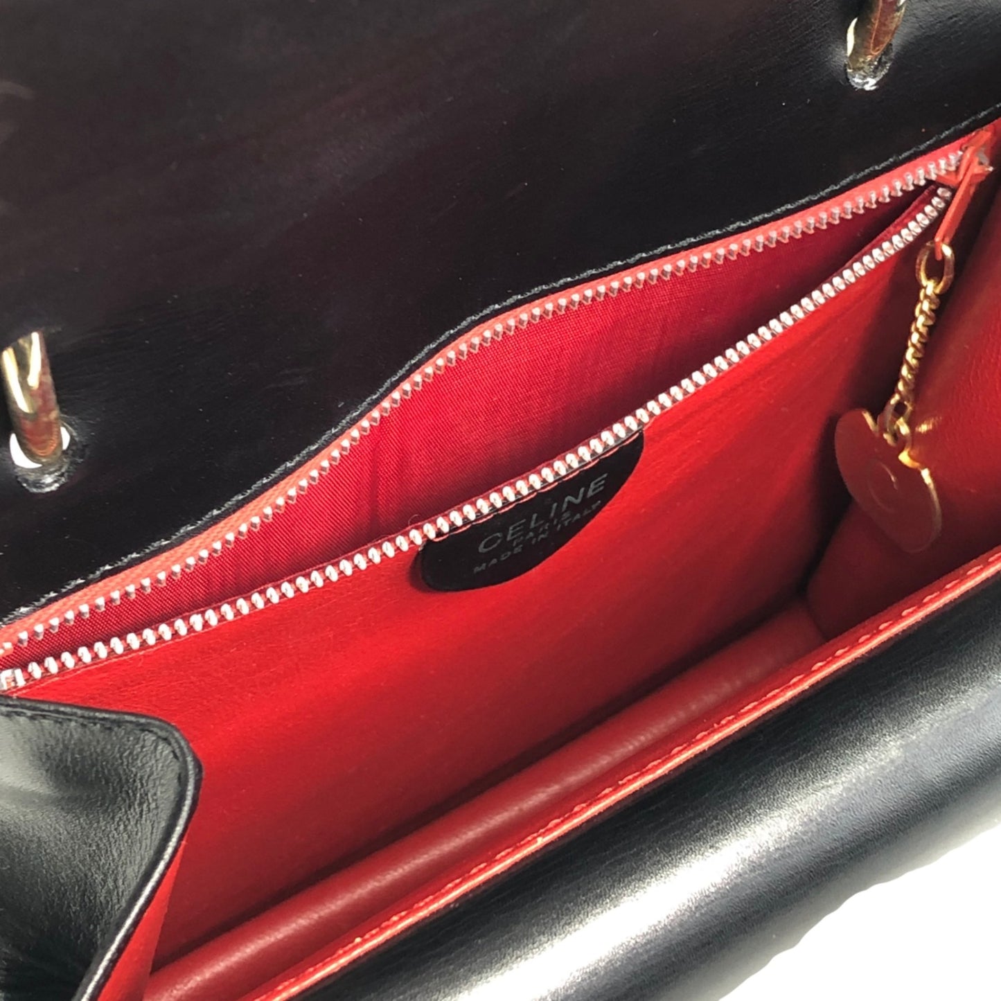 CELINE Gancini Handbag Black Vintage pvi8pi