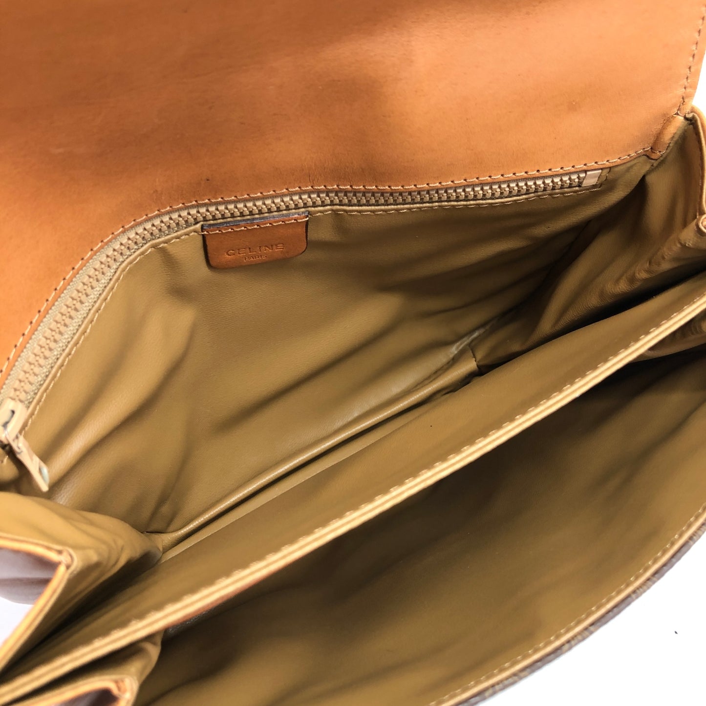 CELINE Macadam Shoulder bag Brown Vintage u2mekc
