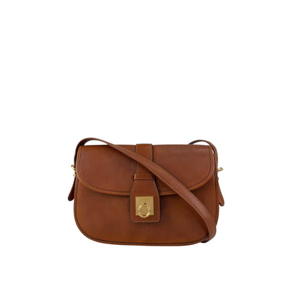 CELINE Gancini Shoulder bag Brown Vintage myaerh