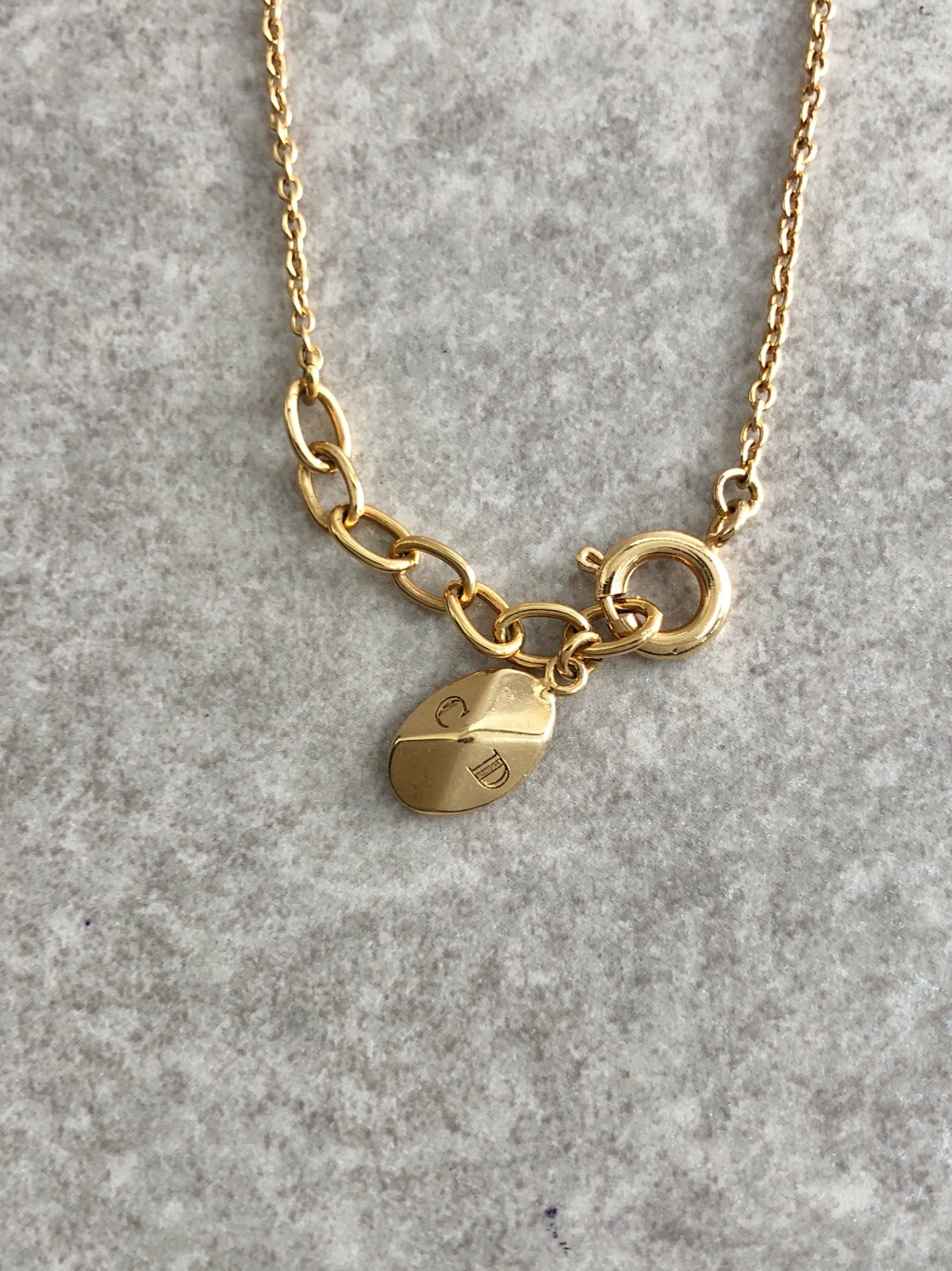 Christian Dior Stone Bracelet Gold×Pink Vintage 7bj8g5