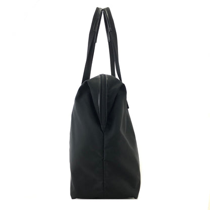 PRADA Triangle Logo Nylon Handbag Boston bag Black Vintage aki77w