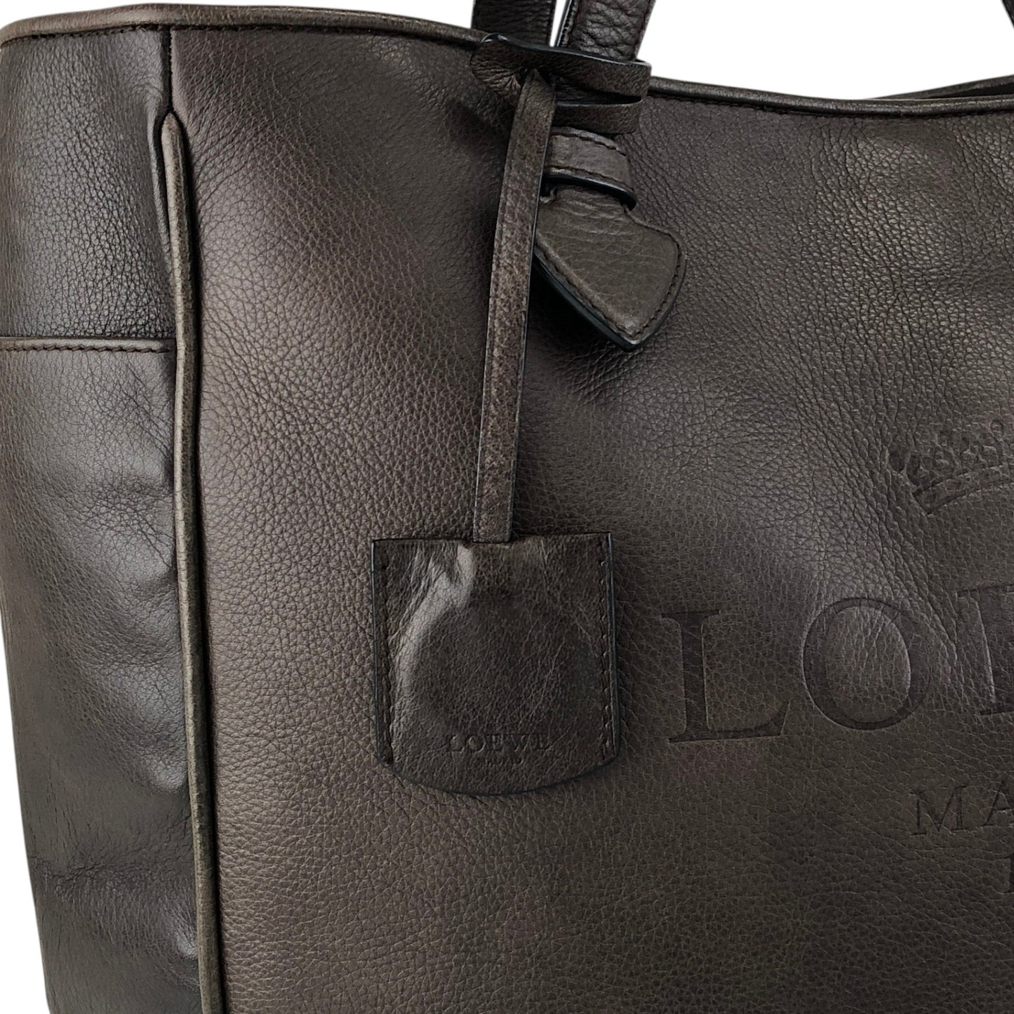 LOEWE Logo Embossed Totebag Brown Vintage je4je4