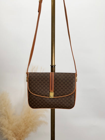 CELINE Macadam Shoulder bag Brown Vintage u2mekc
