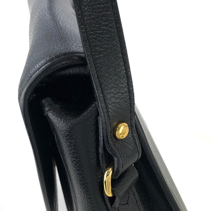 Yves Saint Laurent YSL Logo Leather Crossbody Shoulder bag Black Vintage 6bbpkn