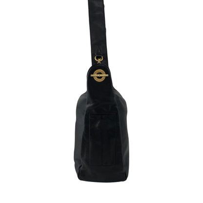 CELINE Gancini Shoulder bag Black Vintage etpu46