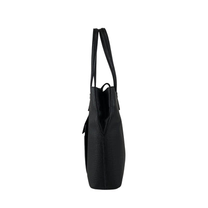 LOEWE Logo Embossed Front Pocket Handbag Black Vintage kmkg4n