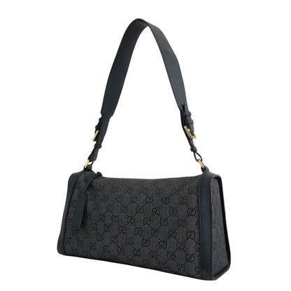 GUCCI GG Canvas Shoulder bag Black Vintage d88h44
