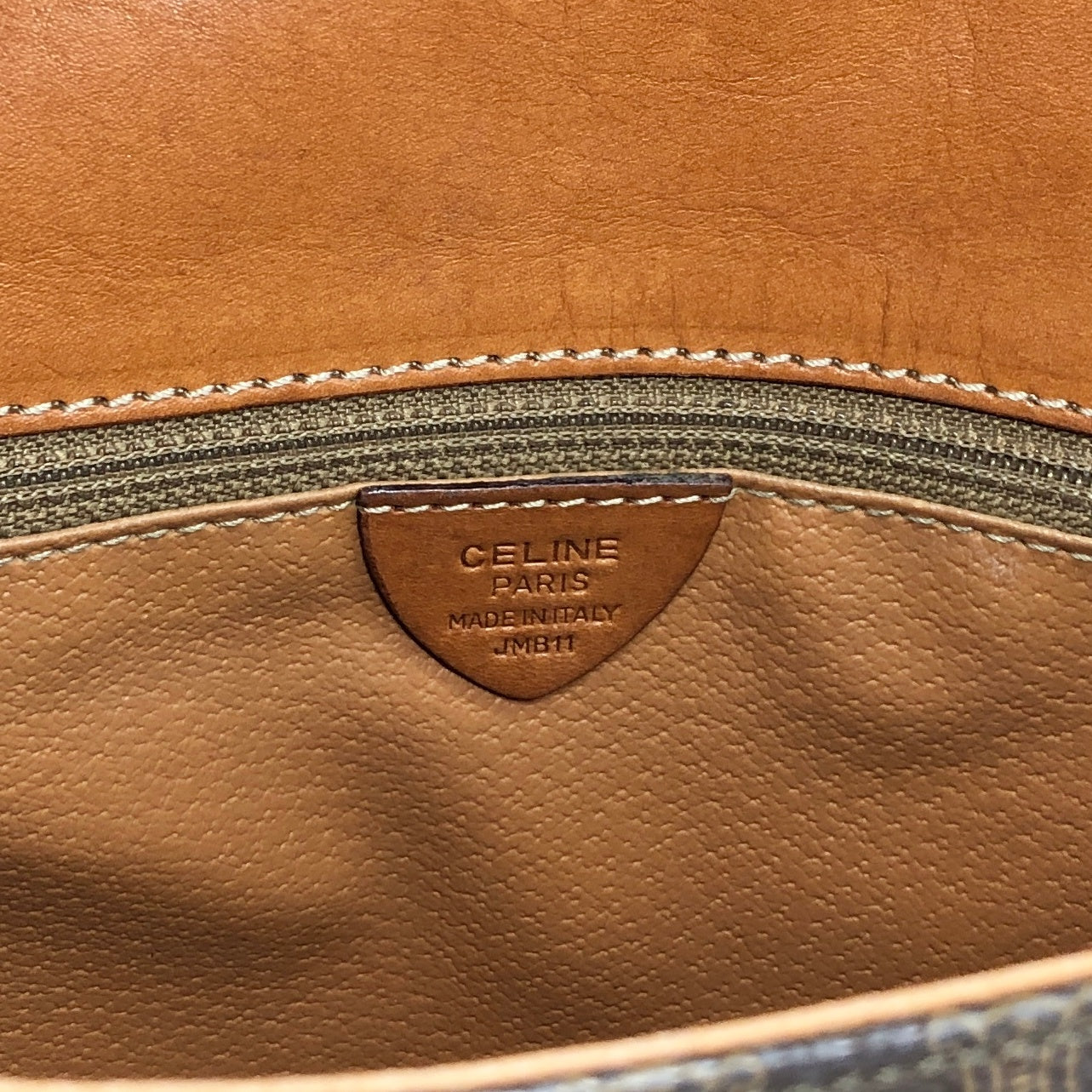 CELINE Macadam Horseshoe Shoulder bag Brown Vintage uuau5i