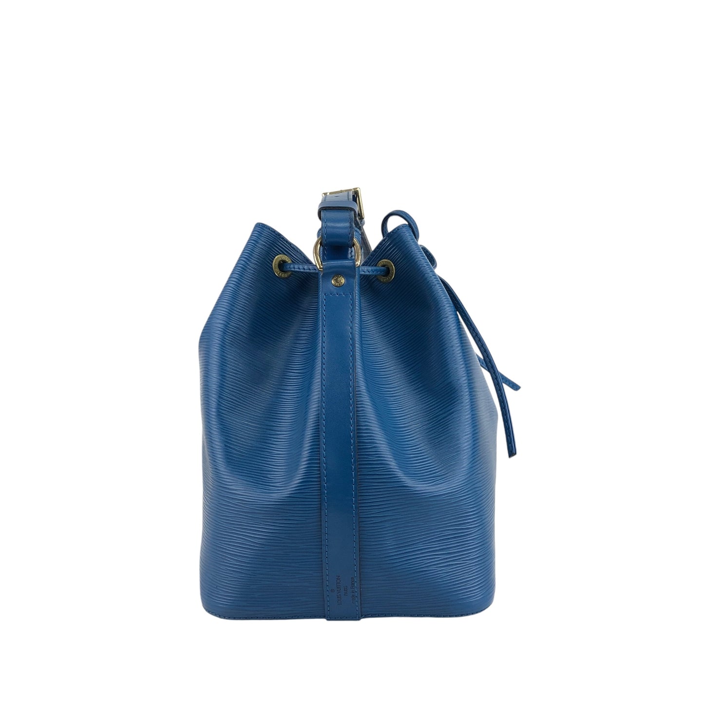 LOUIS VUITTON Epi Drawstring Shoulder bag Blue Vintage ri8yzu