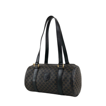 CELINE Macadam Blason Handbag Black Vintage yagsxr
