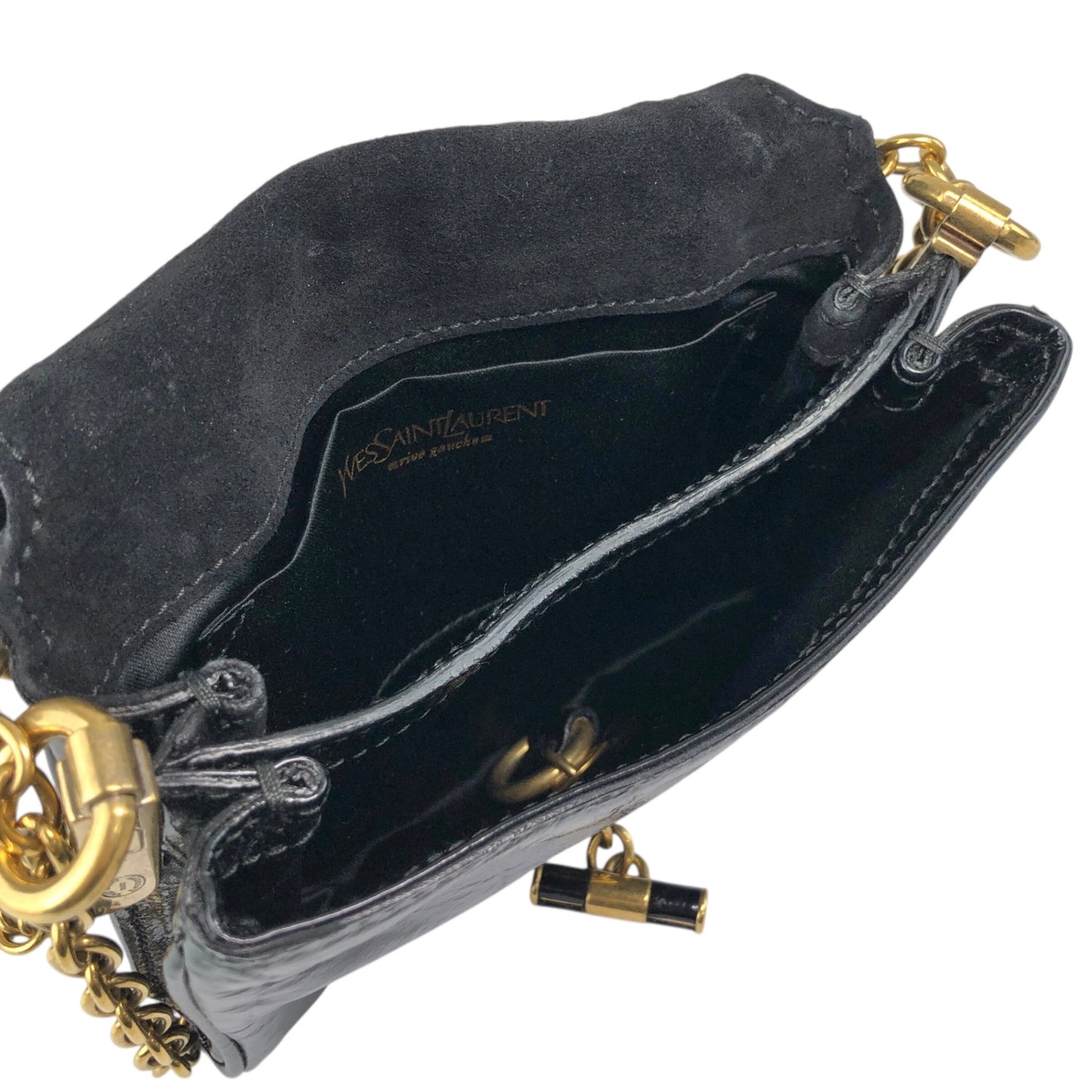 Yves Saint Laurent Chain Shoulder bag Black Vintage rncjip
