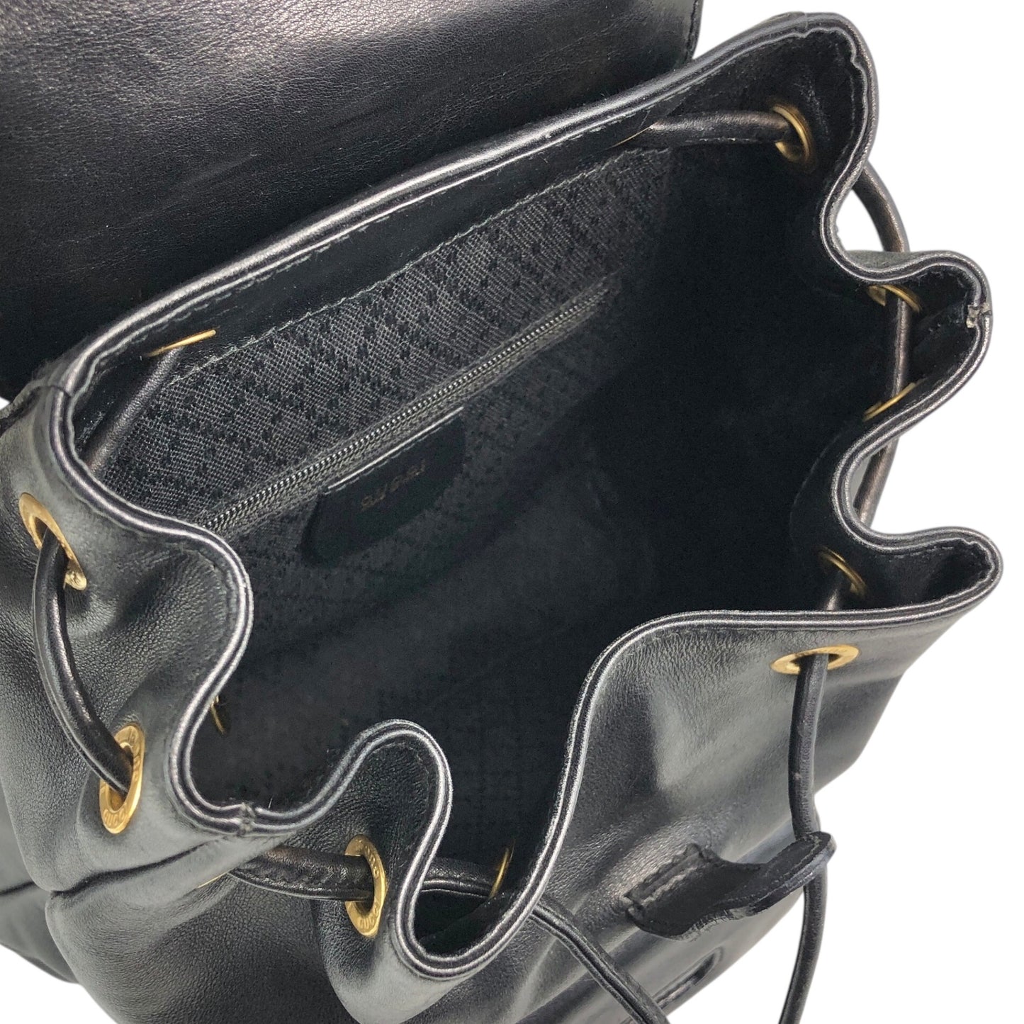 GUCCI Bamboo Backpack Black Vintage tfjt8e