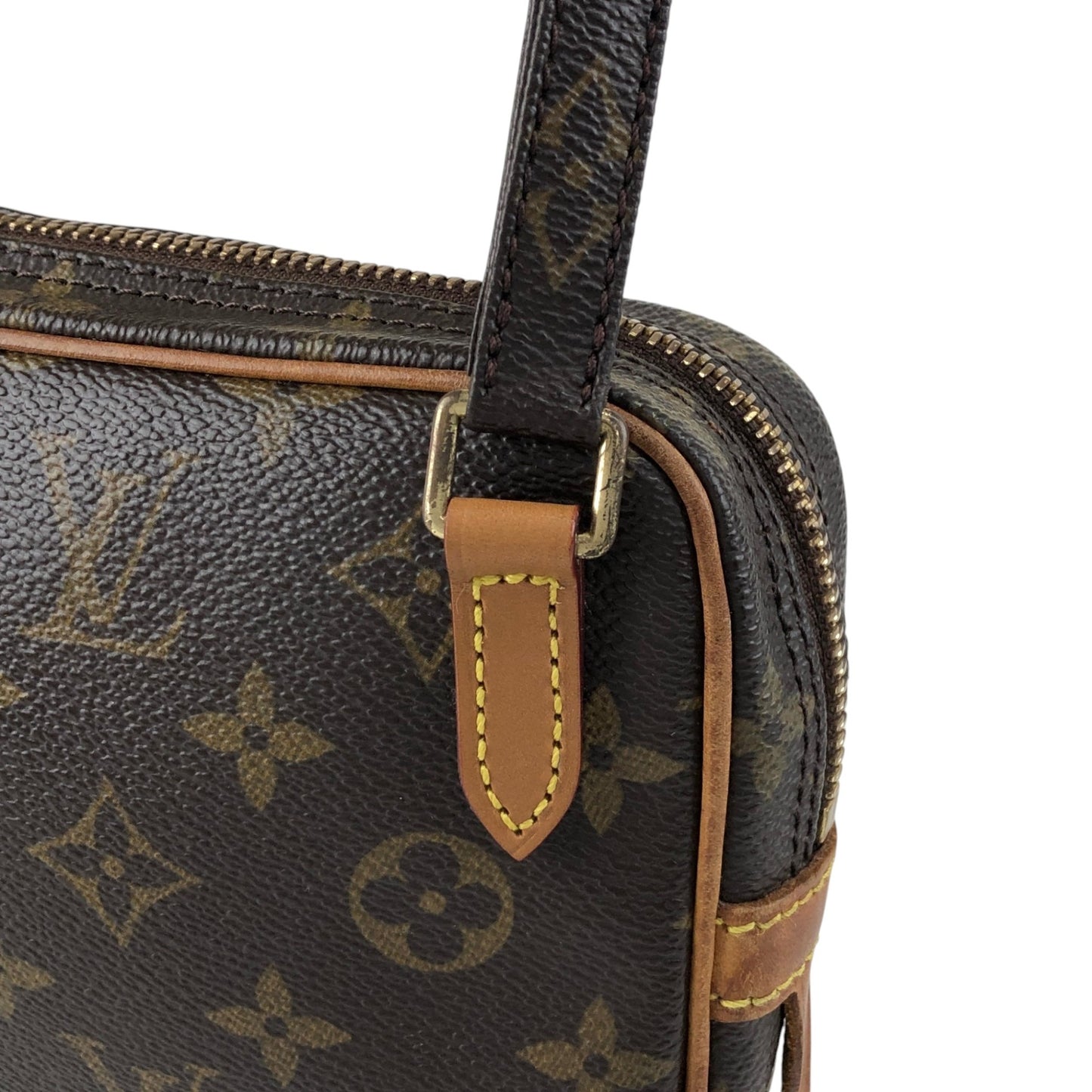 LOUIS VUITTON Monogram Shoulder bag Brown Vintage u4jnak